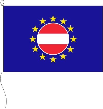 Europa (Österreich Emblem im Sternenkreis) - Querformatflagge