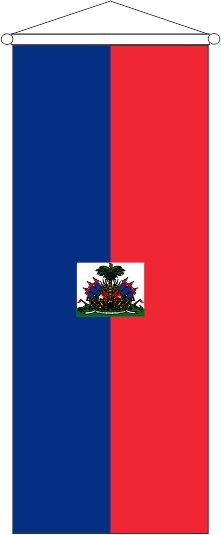 Haiti mit Wappen - Bannerfahne