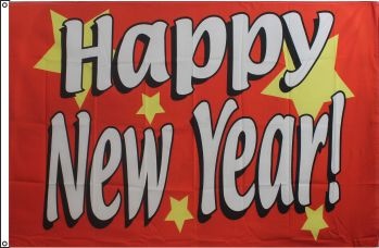 Happy New Year - preiswerte Alternative: 150 x 90 cm