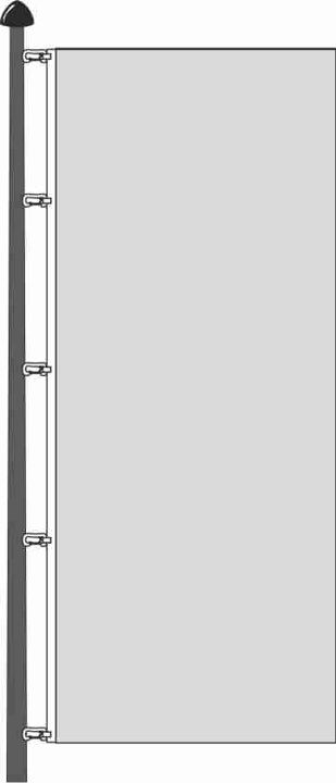 Peru mit Wappen - Hochformatflagge