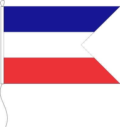 Schleswig-Holstein ohne Wappen mit Schwalbenschwanz - Querformatflagge