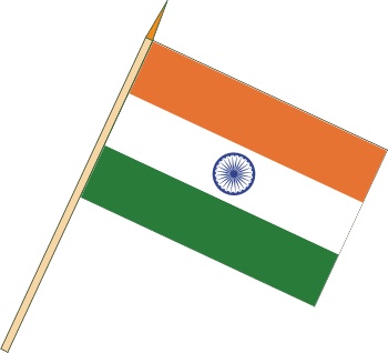 Indien - Stockfahnen (1 VE = 10 Stück) - Stockfahne
