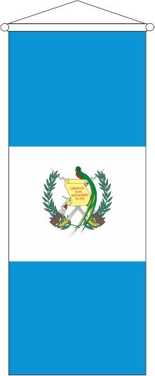 Guatemala mit Wappen - Bannerfahne