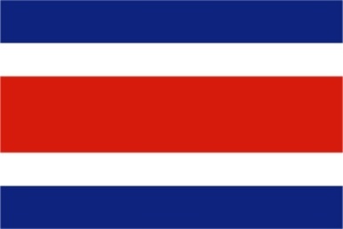 Costa Rica ohne Wappen - preiswerte Alternative 90 x 60 cm