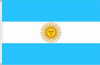 Argentinien mit Wappen - preiswerte Alternative: 250 x 150 cm