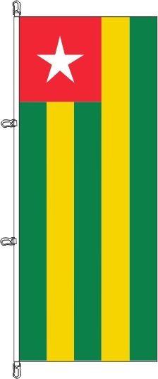 Togo - Hochformatflagge