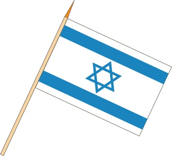 Israel - Stockfahnen (1 VE = 10 Stück) - Stockfahne