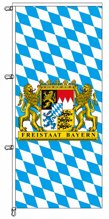 Bayern Raute mit Wappen Freistaat Bayern - Schnäppchen - Auslegerflagge