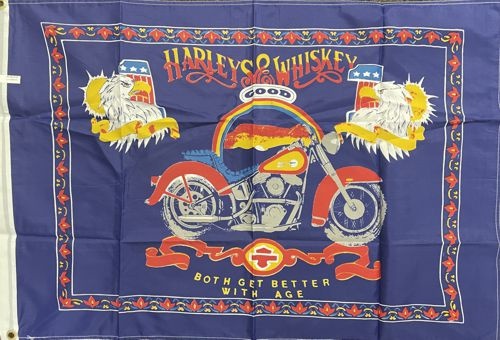 Harleys & Whiskey - preiswerte Alternative: 90 x 60 cm