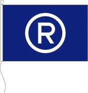Raststätte R blaugrundig - Querformatflagge