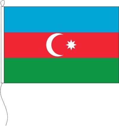 Aserbaidschan - Tischflagge 15 x 10 cm