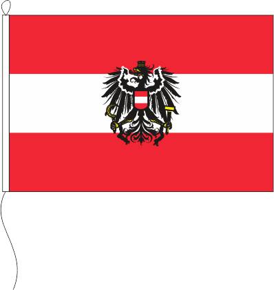 Österreich mit Adler - Querformatflagge