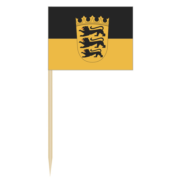 Baden-Württemberg mit Wappen (1 VE = 50 Stück) - Käsepicker