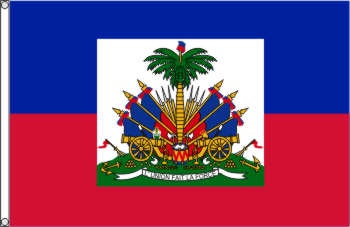 Haiti mit Wappen - preiswerte Alternative: 150 x 90 cm