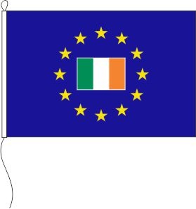 Europa (Irland Fahne im Sternenkreis) - Querformatflagge