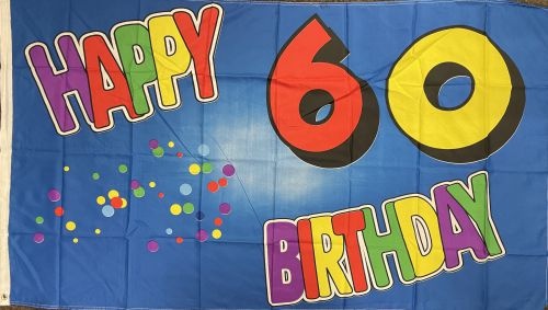 60. Geburtstag - preiswerte Alternative 150 x 90 cm - Q