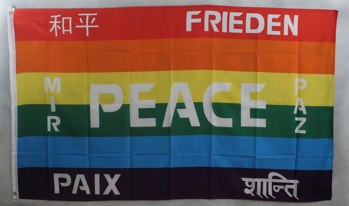 Friedensfahne Frieden, Peace, etc. - preiswerte Alternative: 150 x 90 cm