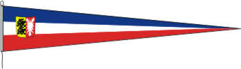 Schleswig-Holstein mit Wappen - Langwimpel