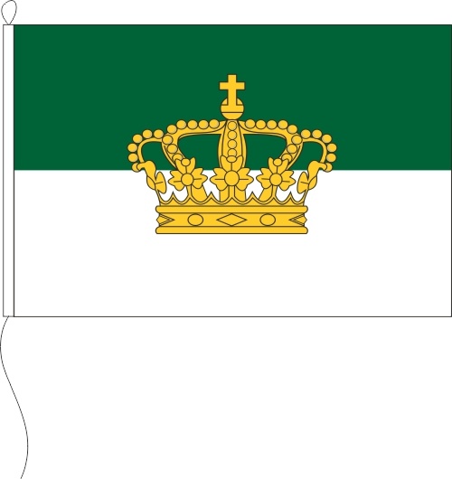 Schützen grün/weiß Krone - Querformatflagge
