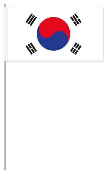 Korea Süd (1 VE = 50 Stück) - Papierfahnen