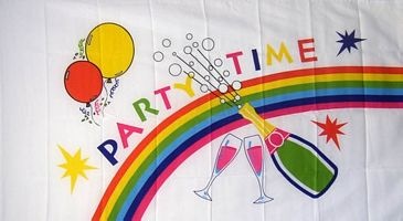 PartyTime Regenbogen - preiswerte Alternative: 150 x 90 cm