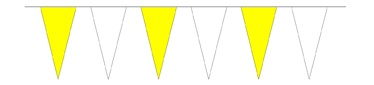 Wimpelkette gelb/weiß 4 m - WI