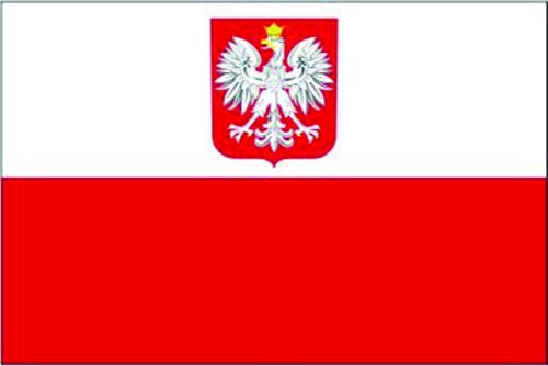 Polen mit Adler - Autofahne