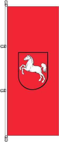 Niedersachsen rot - Hochformatflagge