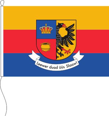 Nordfriesland Leewer duad üüs Slaaw - Querformatflagge