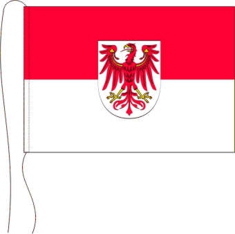 Brandenburg mit Wappen - Tischflagge 25 x 15 cm
