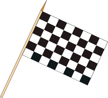 Start/Ziel - Stockfahnen (1 VE = 10 Stück) - Stockfahne