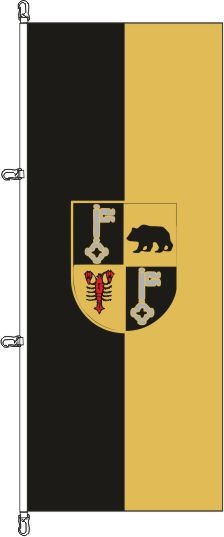Bernkastel-Kues mit Wappen - Hochformatflagge