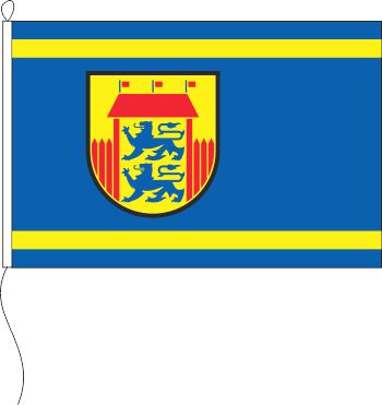 Husum mit Wappen - Querformatflagge