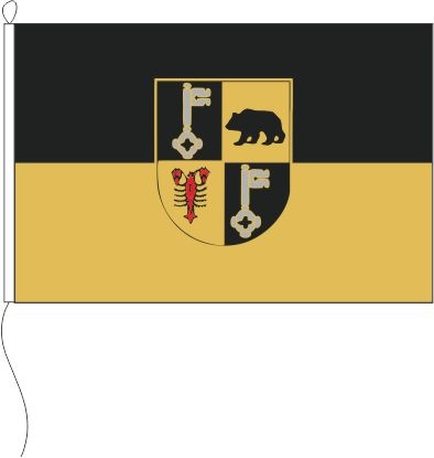 Bernkastel-Kues mit Wappen - Querformatflagge