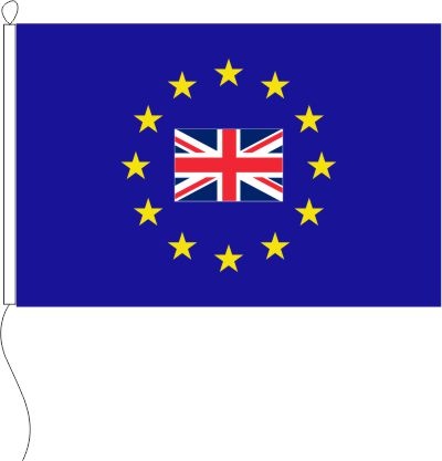 Europa (Großbritannien Fahne im Sternenkreis) - Querformatflagge