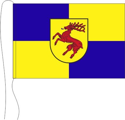 Hirschhorn (Neckar) - Tischflagge 25 x 15 cm