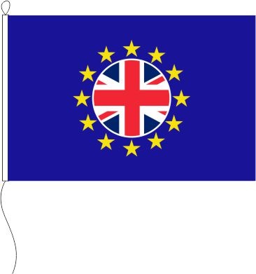 Europa (Großbritannien Emblem im Sternenkreis) - Querformatflagge