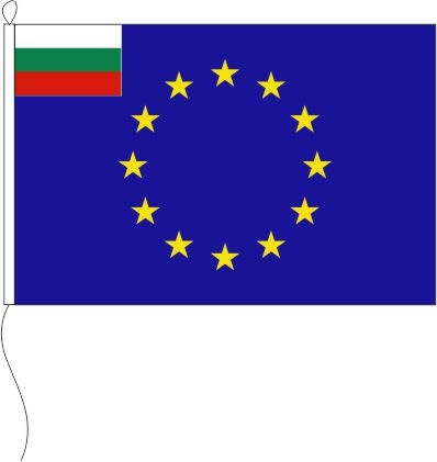Europa (Bulgarien in der Gösch) - Querformatflagge