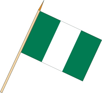 Nigeria - Stockfahnen (1 VE = 10 Stück) - Stockfahne
