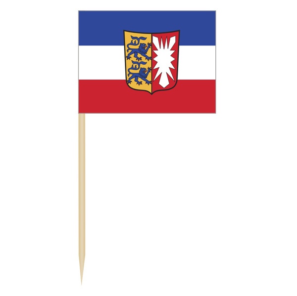 Schleswig-Holstein mit Wappen (1 VE = 50 Stück) - Käsepicker