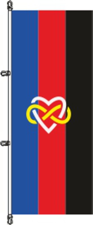 Polyamorie Pride unendlich -  Hochformatflagge - Hochformatflagge