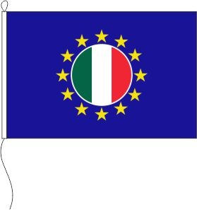 Europa (Italien Emblem im Sternenkreis) - Querformatflagge