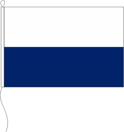 Farbe weiß/blau - Querformatflagge