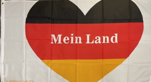 Deutschland Mein Land (Herz) - preiswerte Alternative: 150 x 90 cm