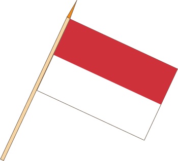 Indonesien - Stockfahnen (1 VE = 10 Stück) - Stockfahne
