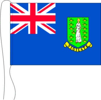 Jungferninseln (britisch), blaugrundig - Tischflagge 25 x 15 cm