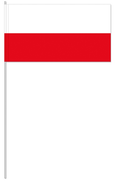 Farbe weiß/rot (1 VE = 50 Stück) - Papierfahnen