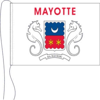 Mayotte - Tischflagge 25 x 15 cm