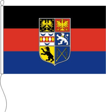 Ostfriesland mit Wappen - Querformatflagge