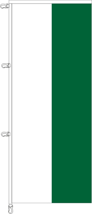 Schützen weiß/grün - Auslegerflagge